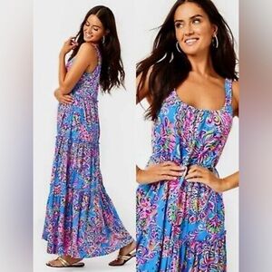 Lilly Pulitzer Loro Midi/Maxi. Multi Mermaid Grotto. M/L